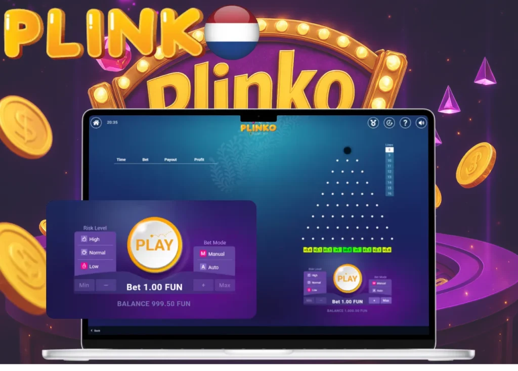 Try the Plinko demo game with adjustable risk levels and auto play option in the Netherlands.