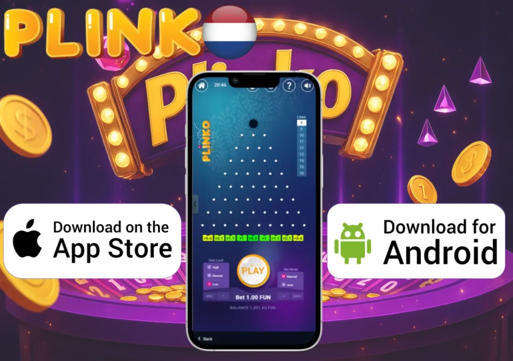 Download the Plinko app for iOS and Android in the Netherlands to play and win real money
