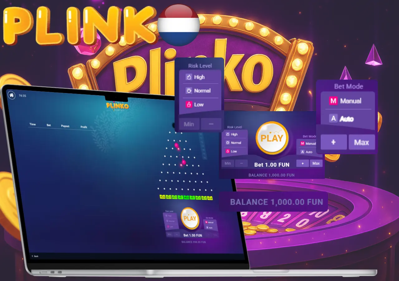 Learn how the Plinko demo works with manual and automatic betting settings.